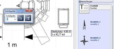 Textfeld 2D/3D & Bedienkonzept "Schriftgrößen"